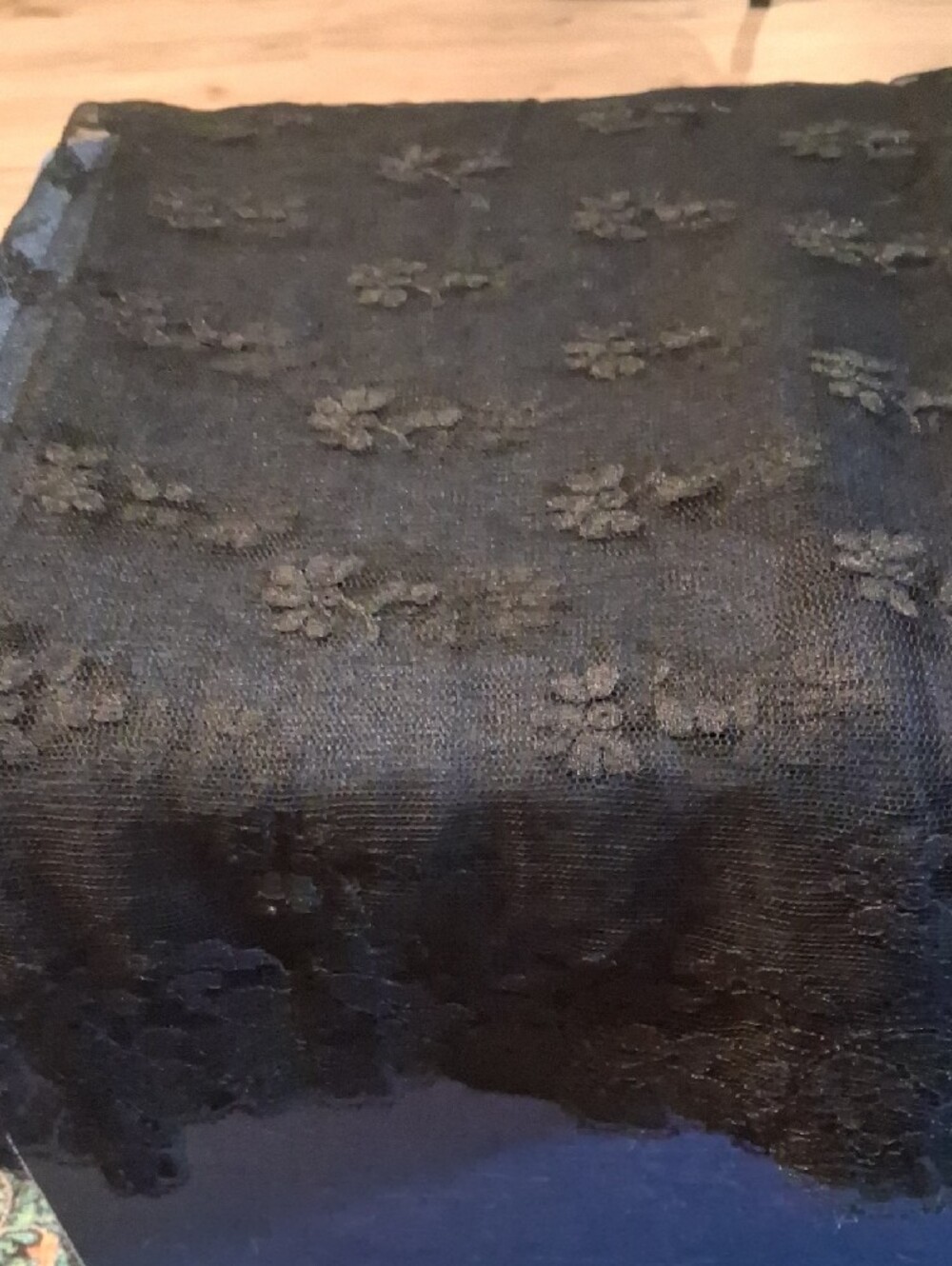 Black Floral Lace Veil Scarf - Women's Accessories - Picture 2 of 2